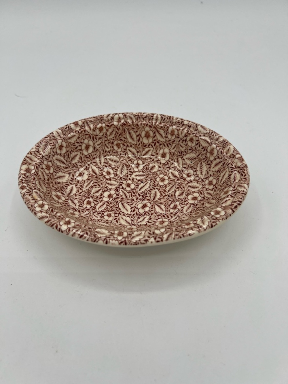 Vintage Masons Wedgewood Crabtree and Evelyn red/brown floral soap dish
